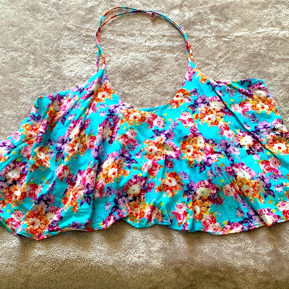 Floral flouncy tank L